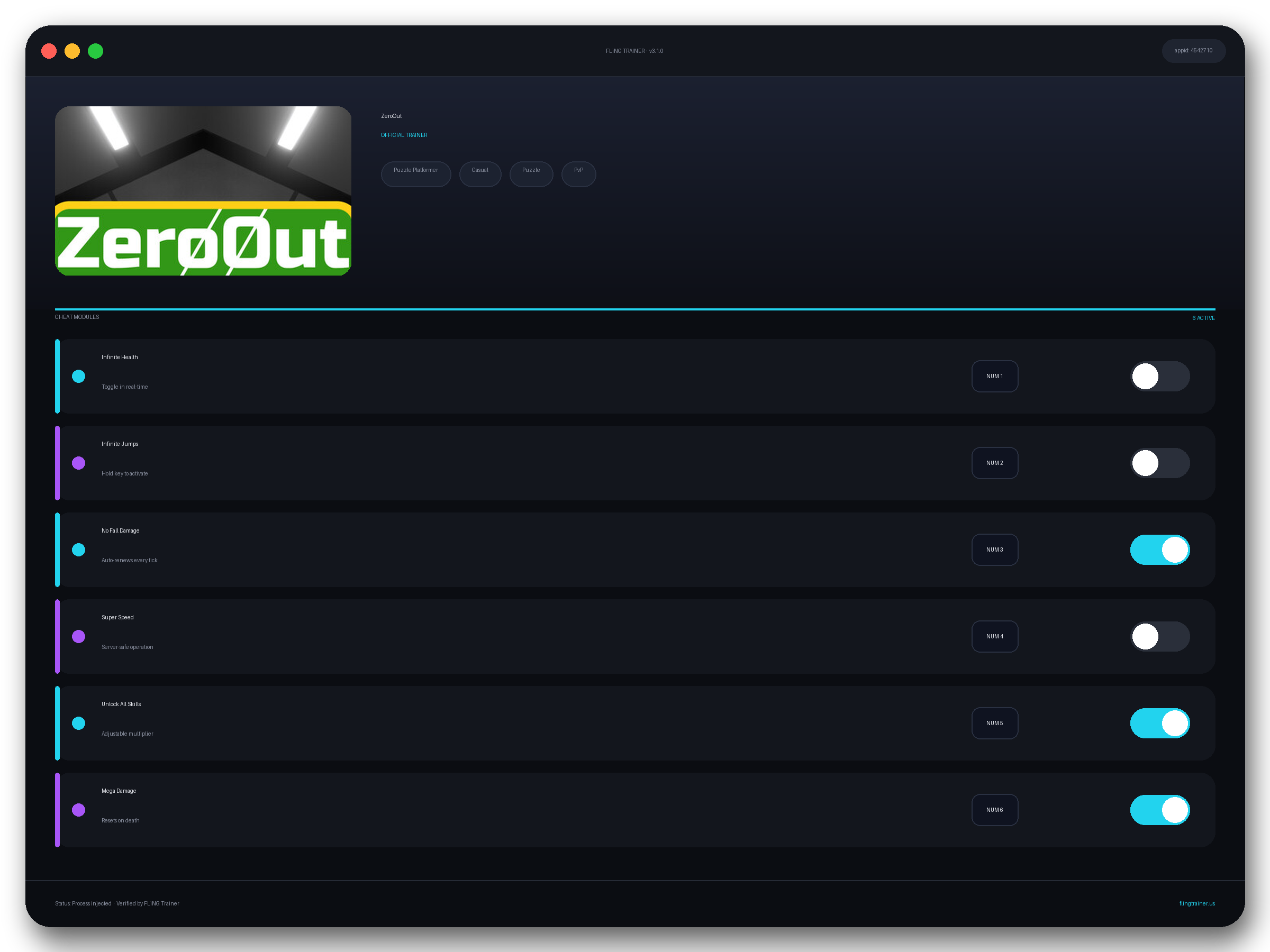ZeroOut Trainer interface