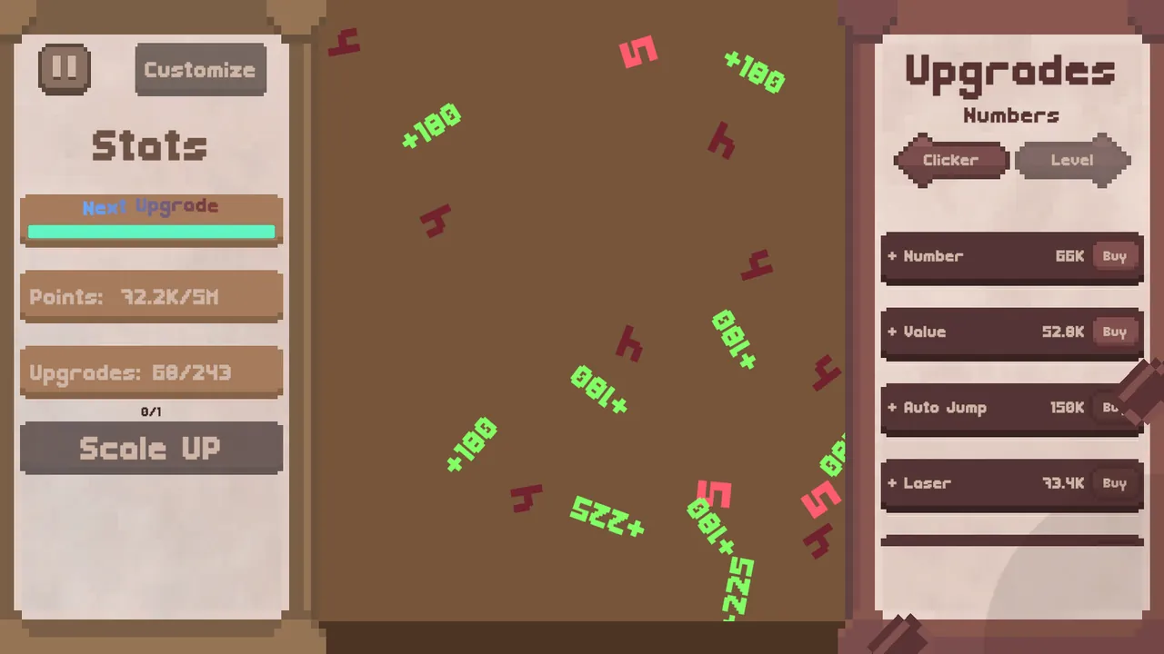 A Game About Making Numbers Go Up — environment preview