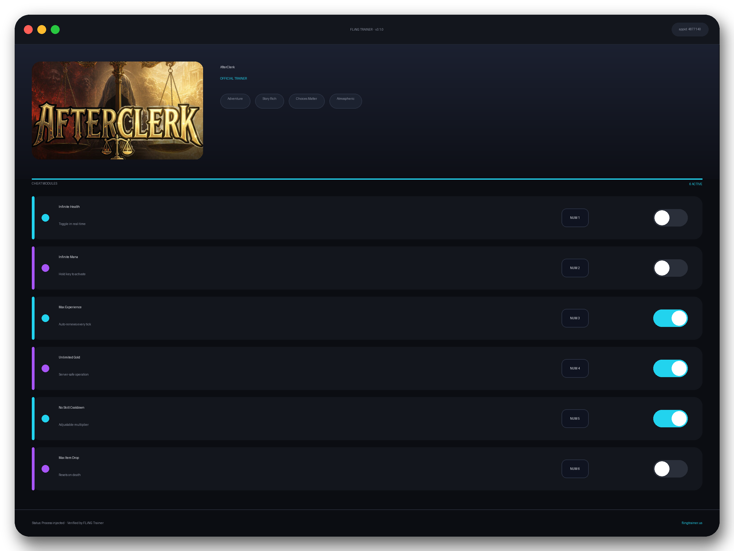AfterClerk Trainer interface
