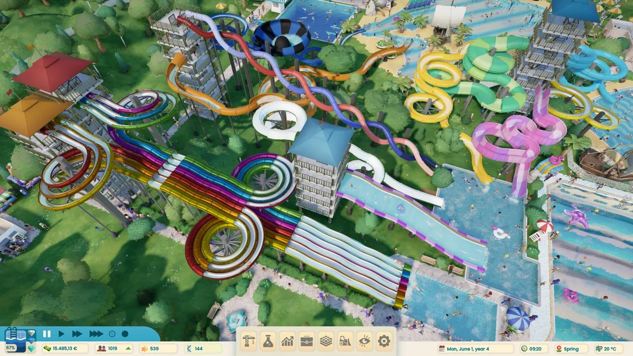 Aquapark Tycoon — gameplay showcase