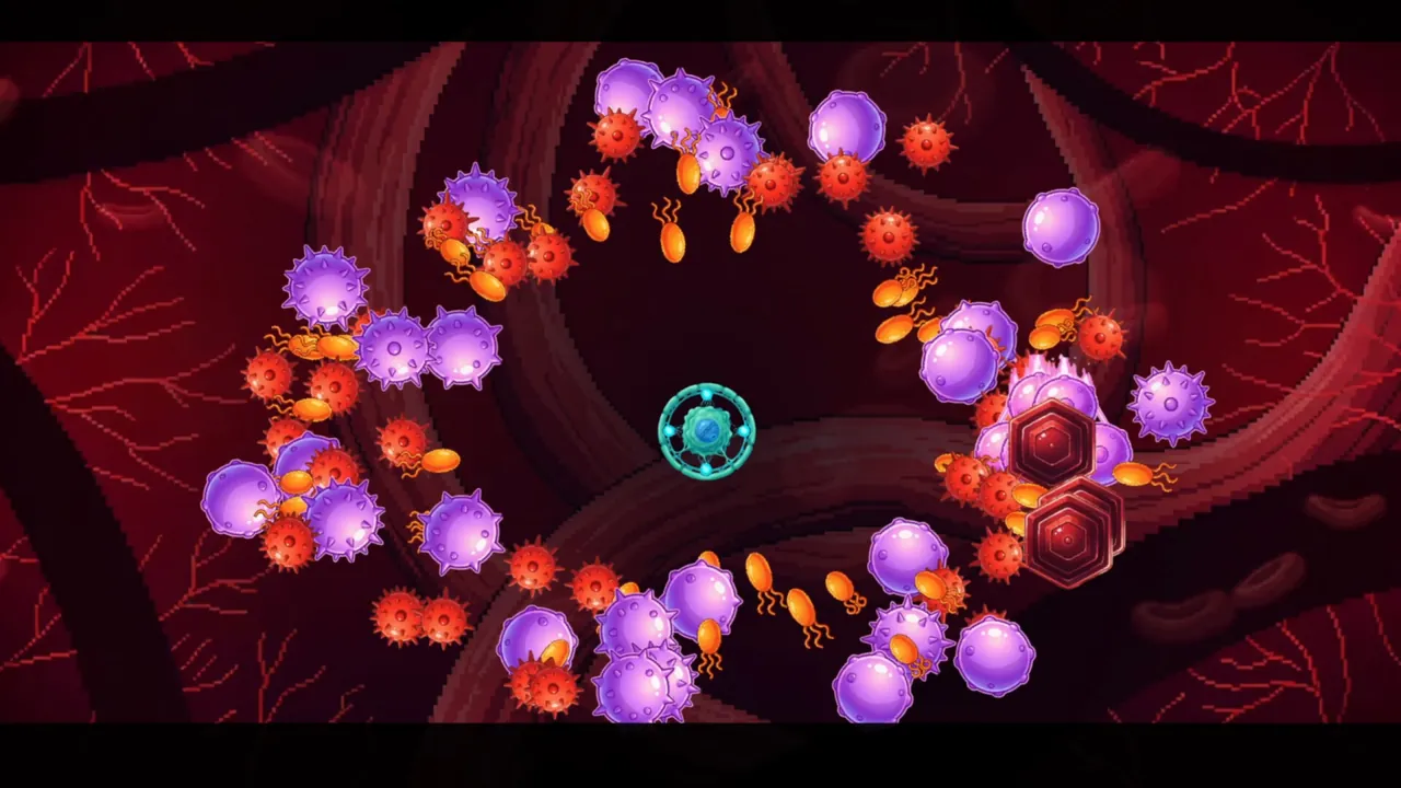 Cell Survivor — in-game combat moment