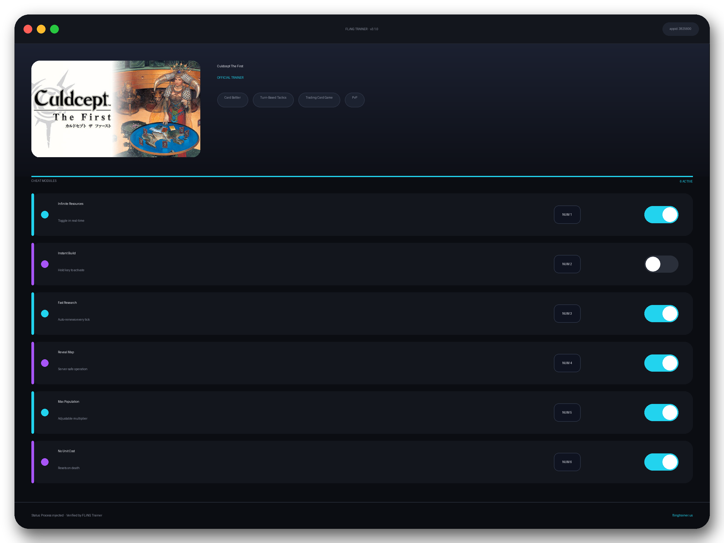 Culdcept The First Trainer interface