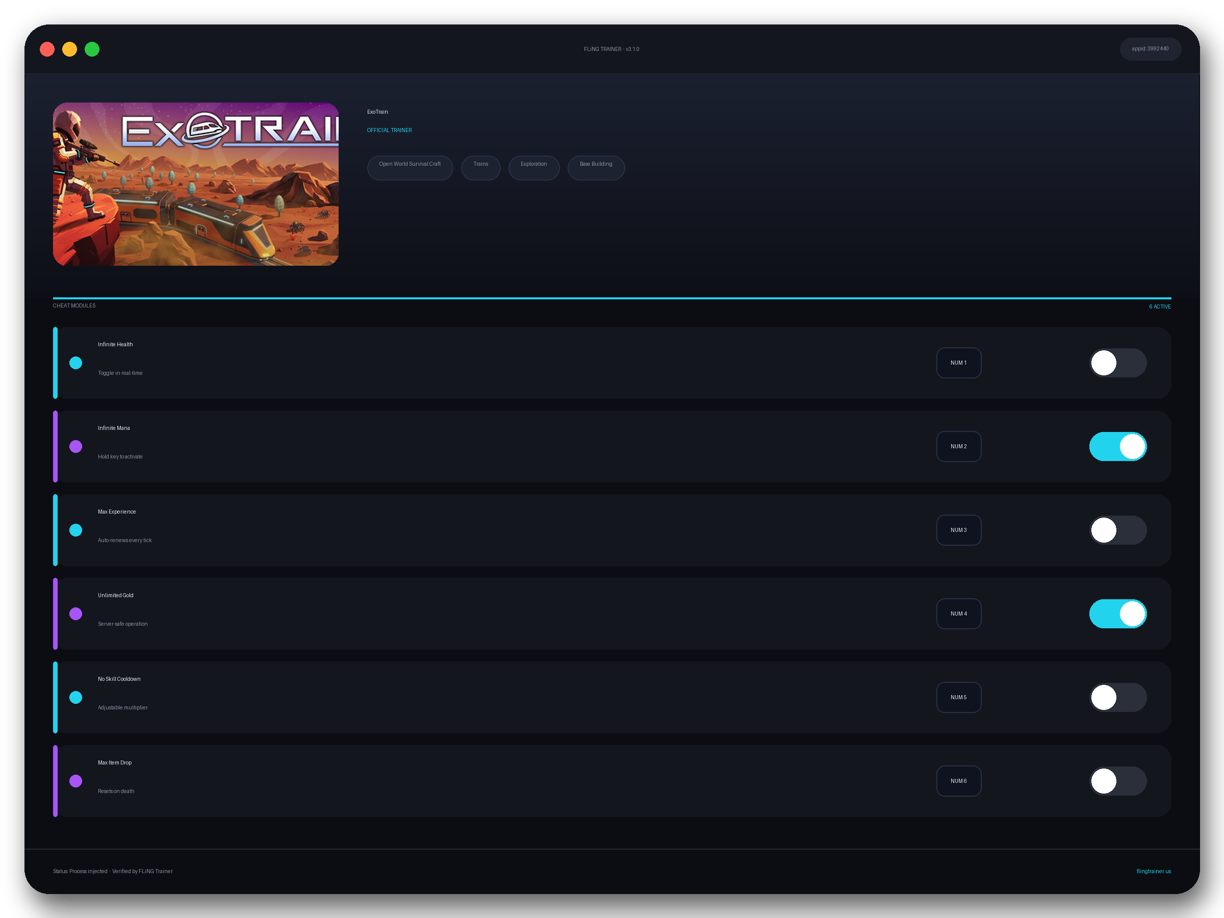 ExoTrain Trainer interface