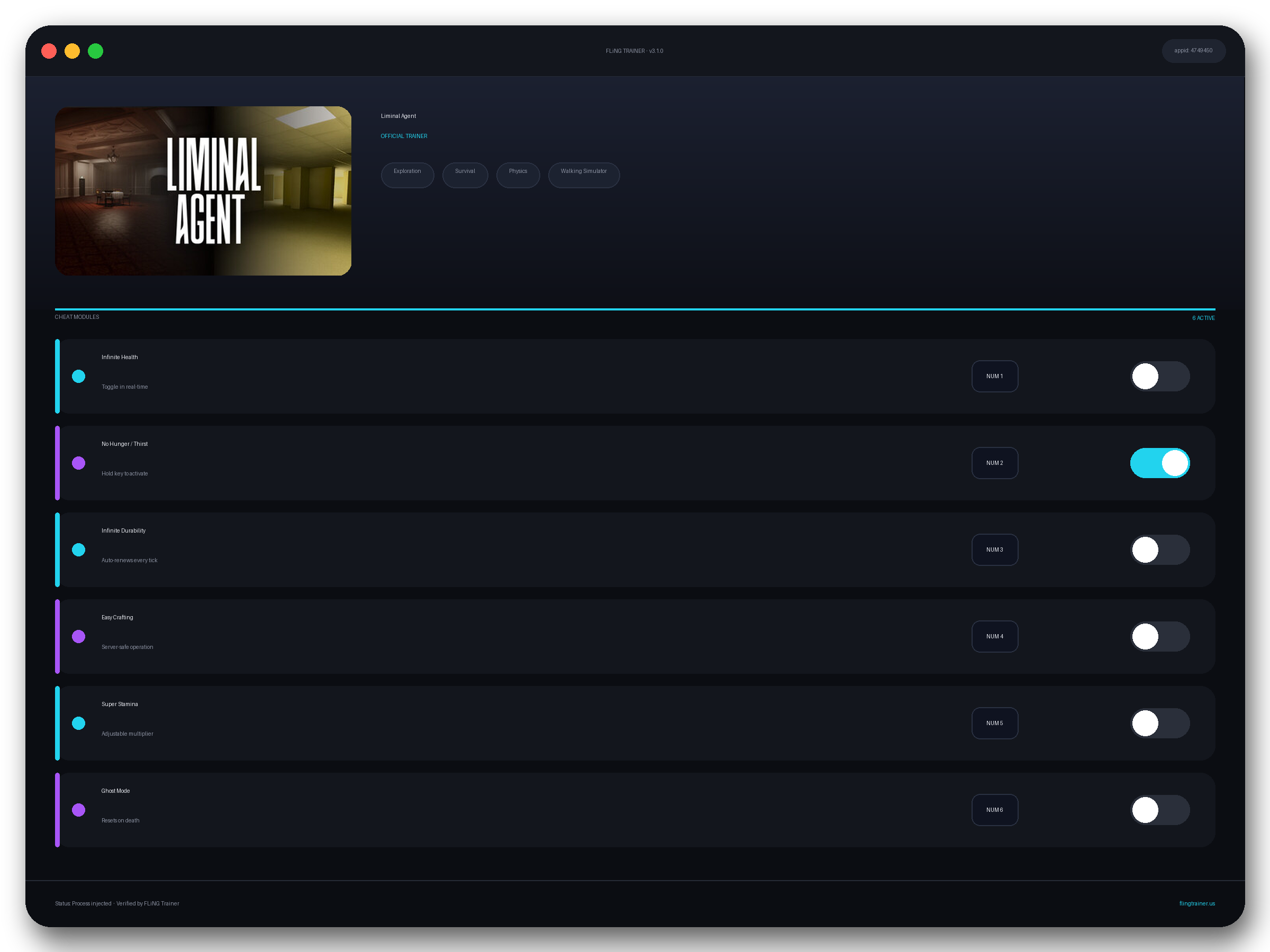 Liminal Agent Trainer interface