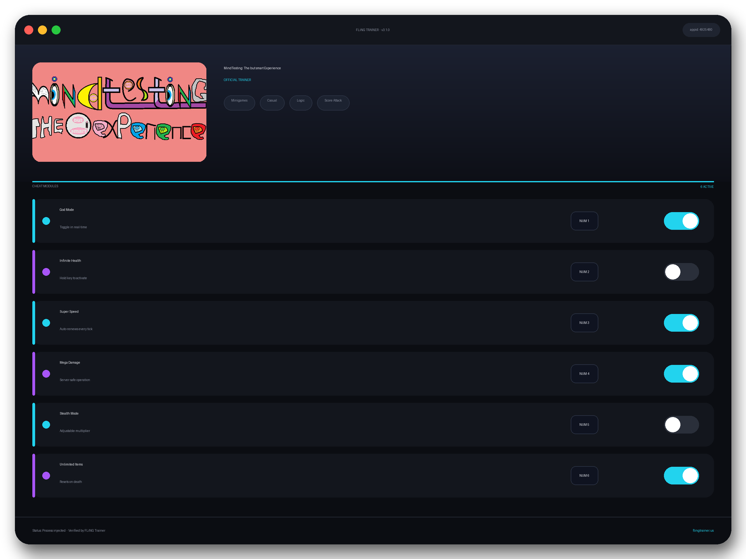 MindTesting: The but smart Experience Trainer interface