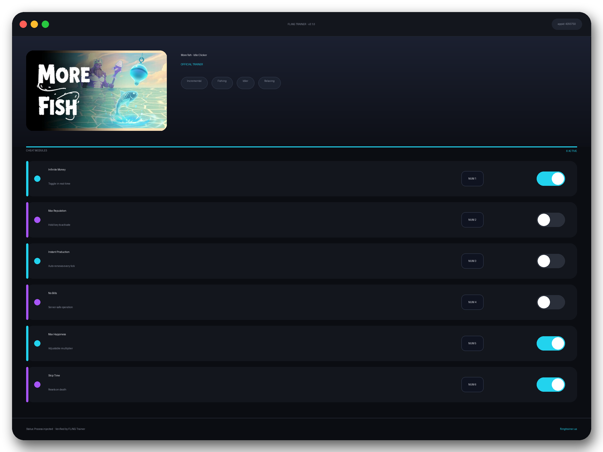 More fish - Idle Clicker Trainer interface