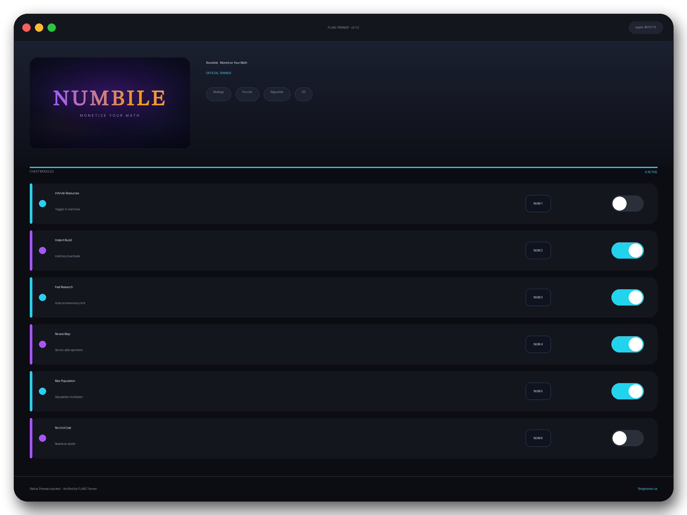 Numbile - Monetize Your Math Trainer interface