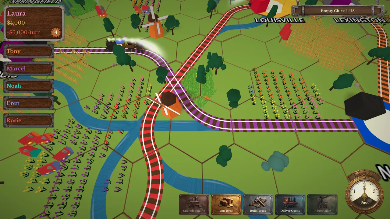 Rails & Rivals — in-game combat moment