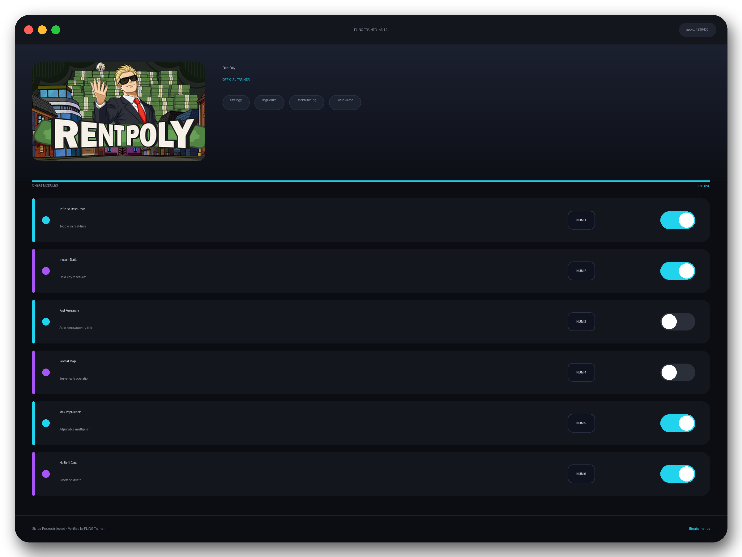 RentPoly Trainer interface