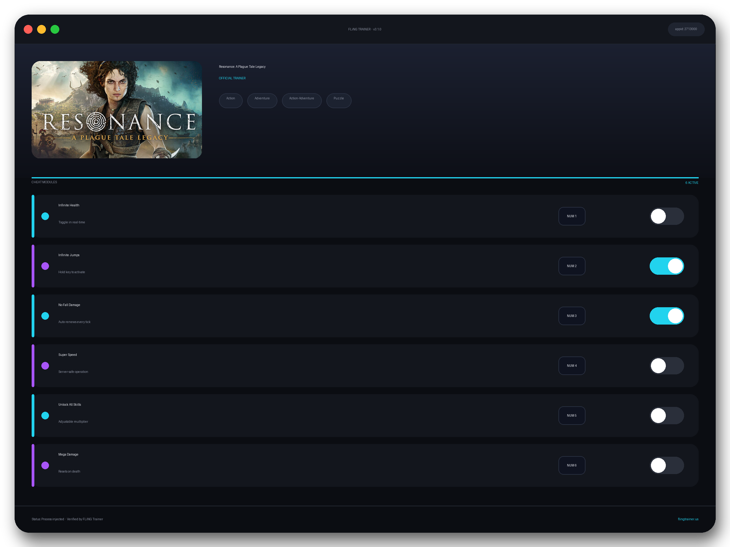 Resonance: A Plague Tale Legacy Trainer interface