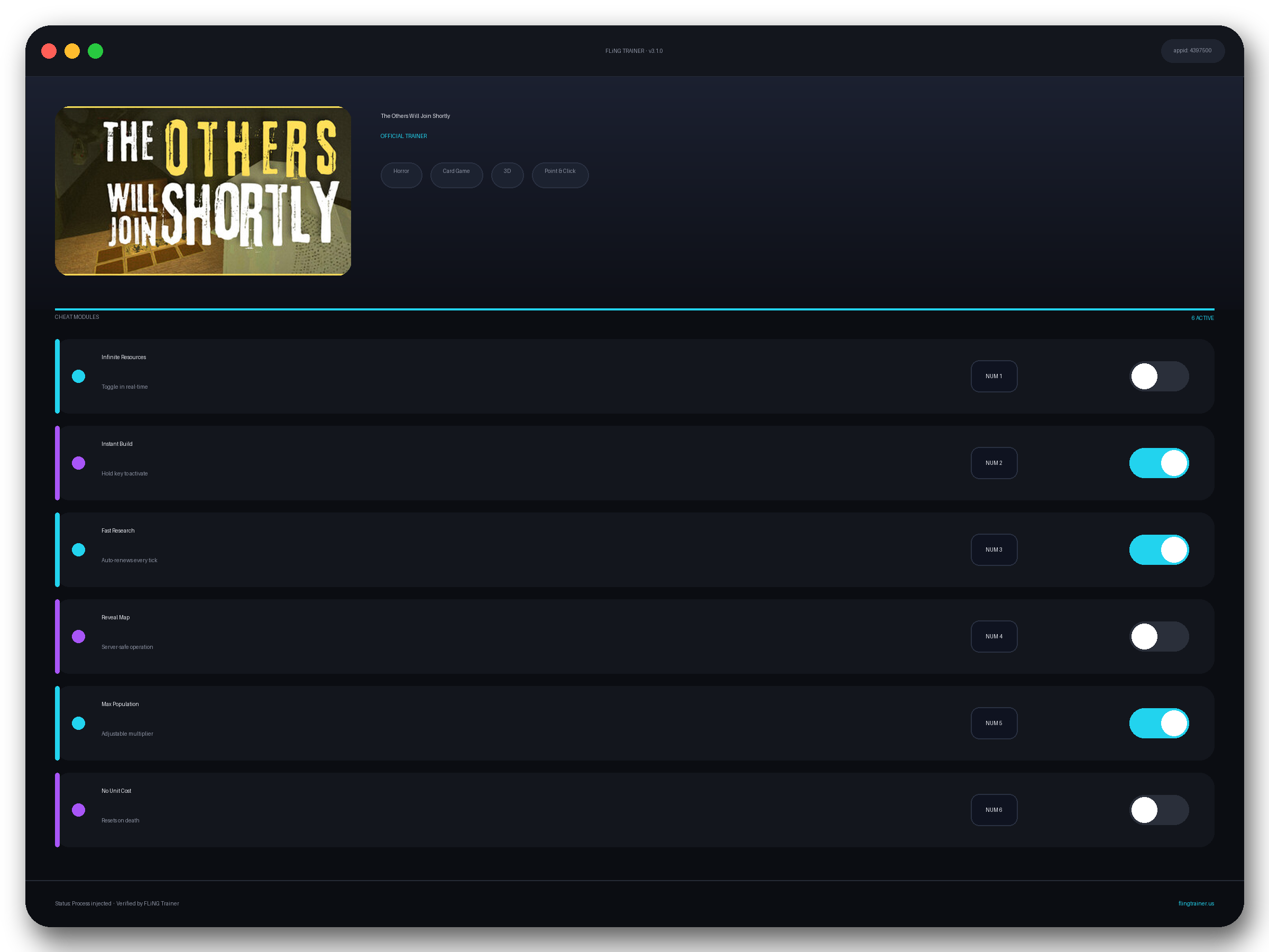 The Others Will Join Shortly Trainer interface