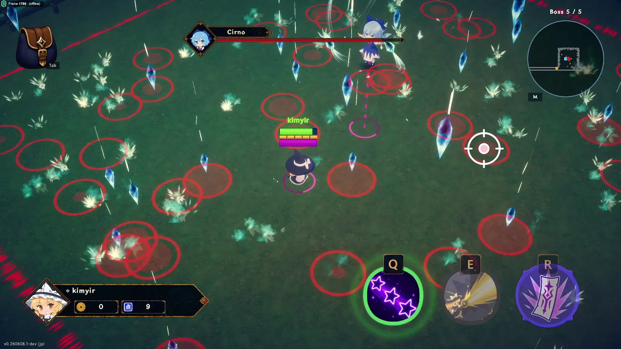Touhou Brawl — in-game combat moment