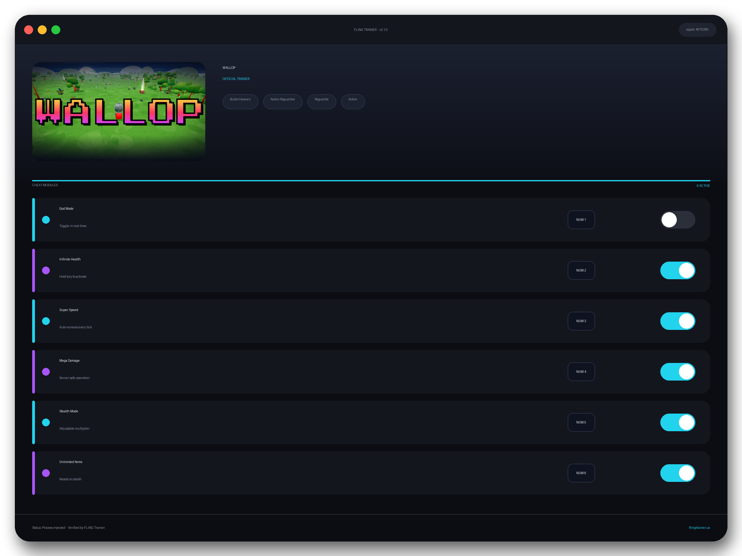 WALLOP Trainer interface